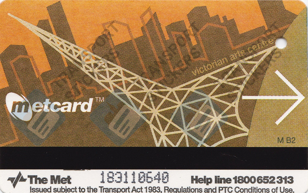 Vintage Metcard Sticker - Arts Center Landmark