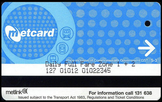 Vintage Metcard Sticker - Standard