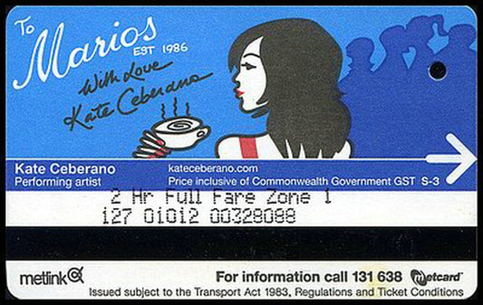 Vintage Metcard Sticker - Kate Ceberano