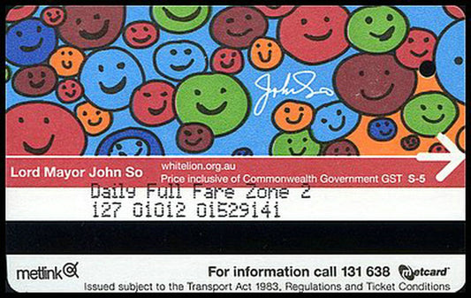 Vintage Metcard Sticker - Lord Mayor John So