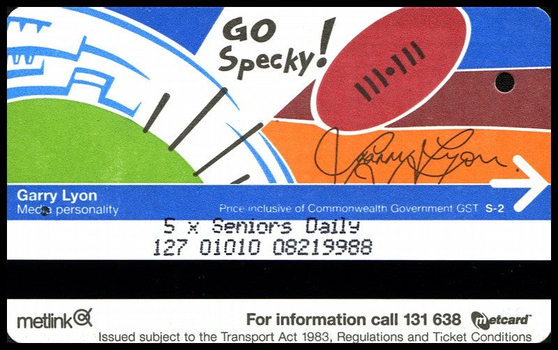 Vintage Metcard Sticker - Garry Lyon