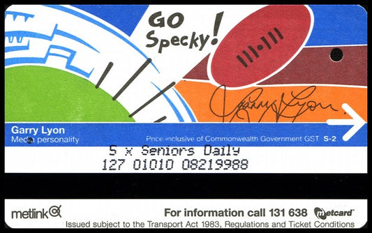 Vintage Metcard Sticker - Garry Lyon