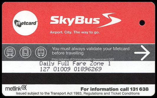 Vintage Metcard Sticker - SkyBus